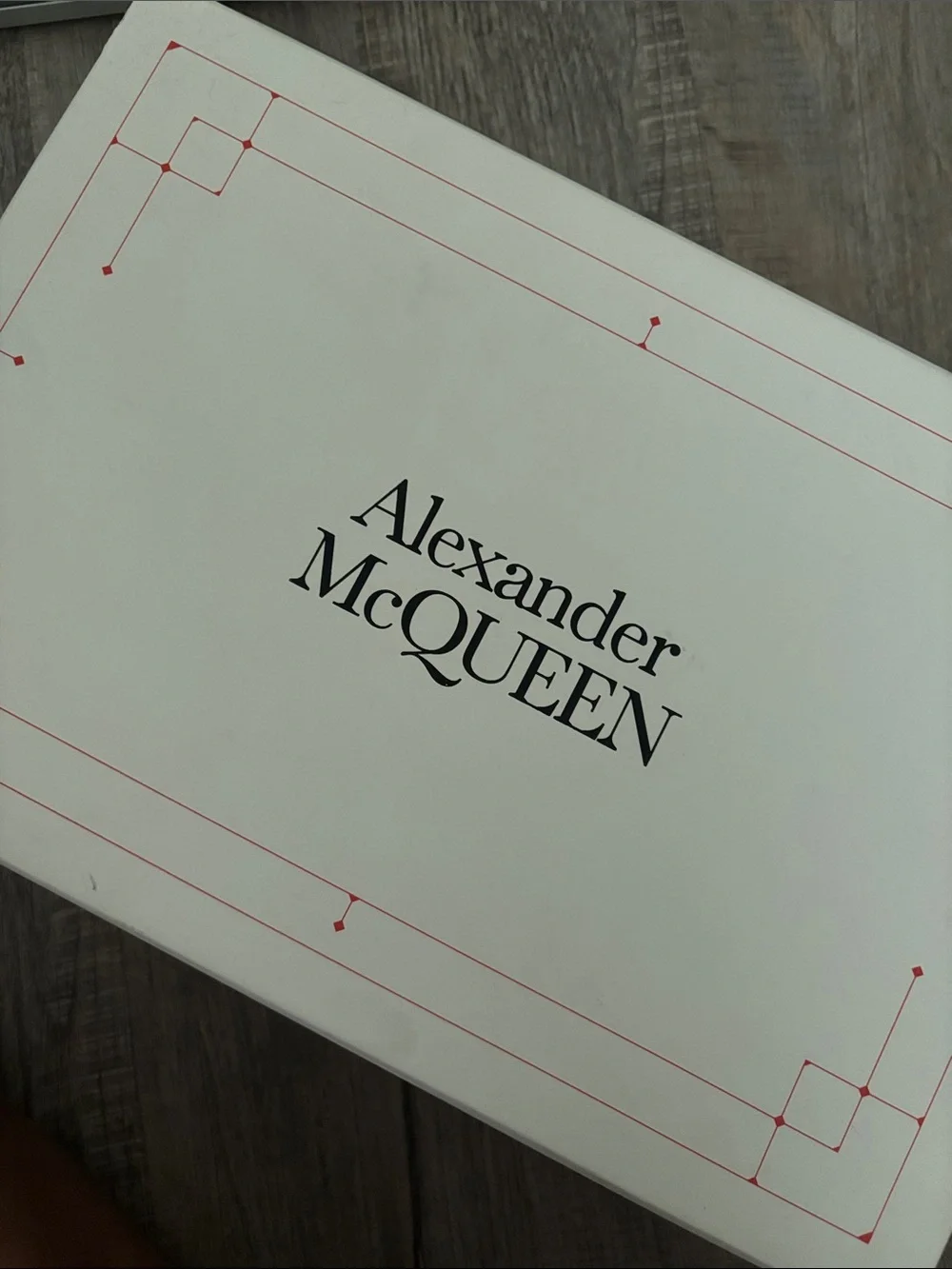 Alexander McQueen White Sneakers with Black Heel Tab